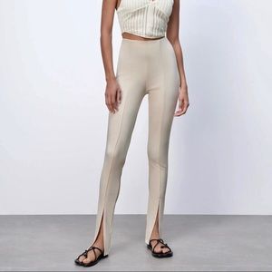 Zara front slit leggings